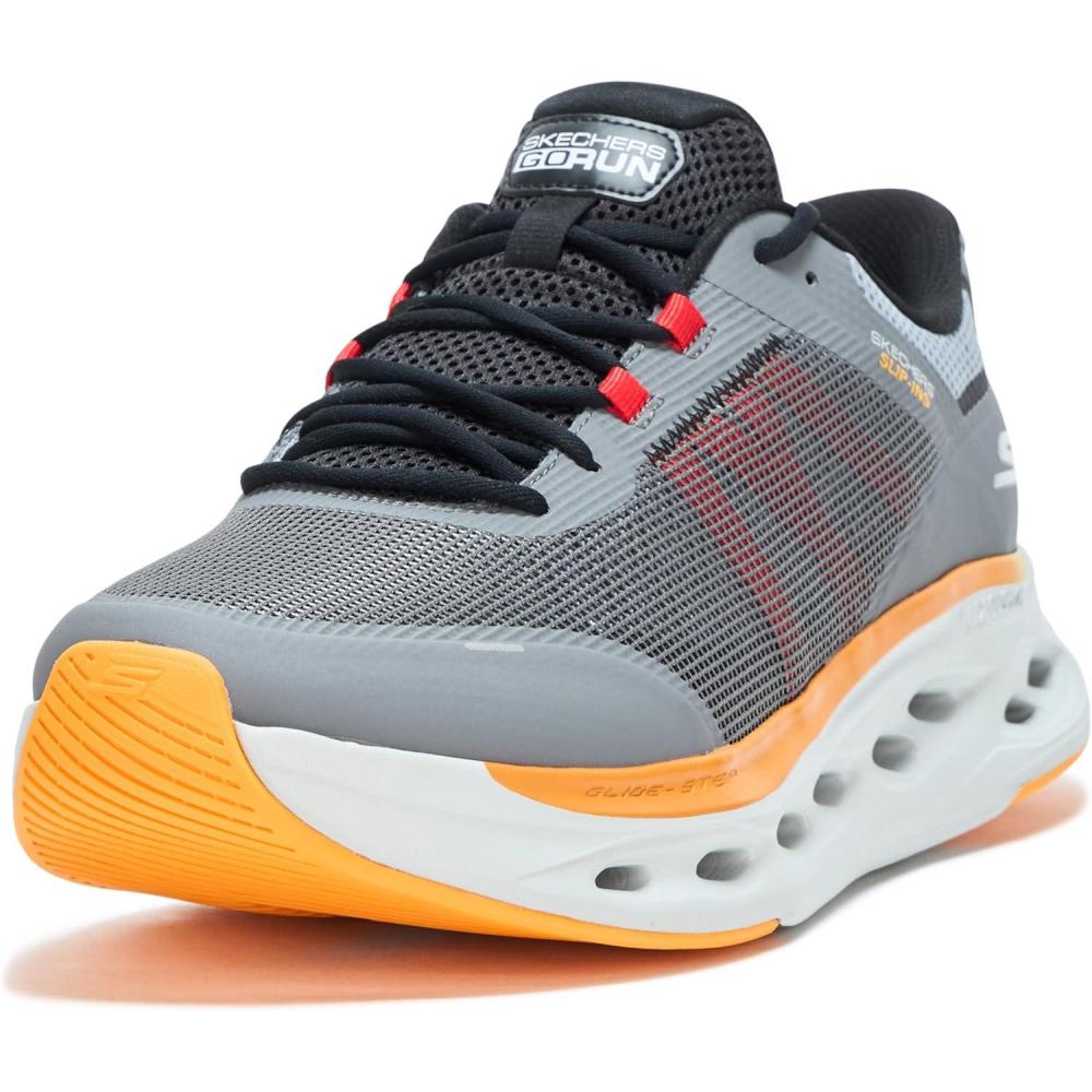 imageSkechers Mens Max Cushioning Glide Step Aberdeen Hands Free SlipinsGrayMulti