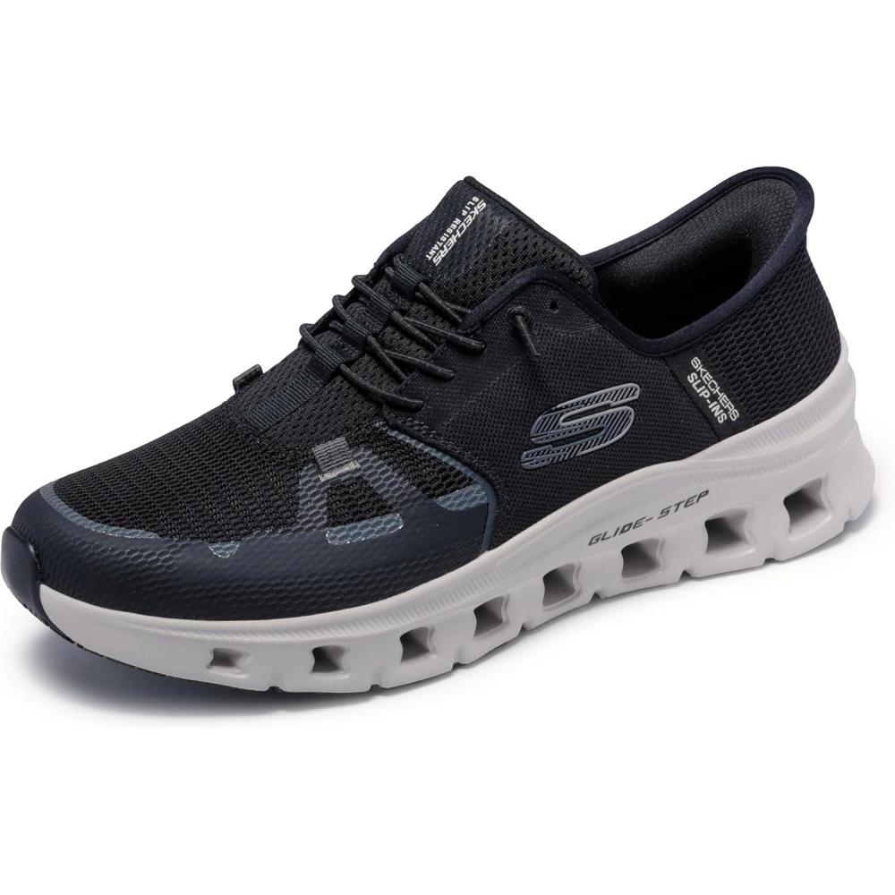 imageSkechers Mens SlipResistant GlideStep Pro Slipins Work SneakersBlackGrey