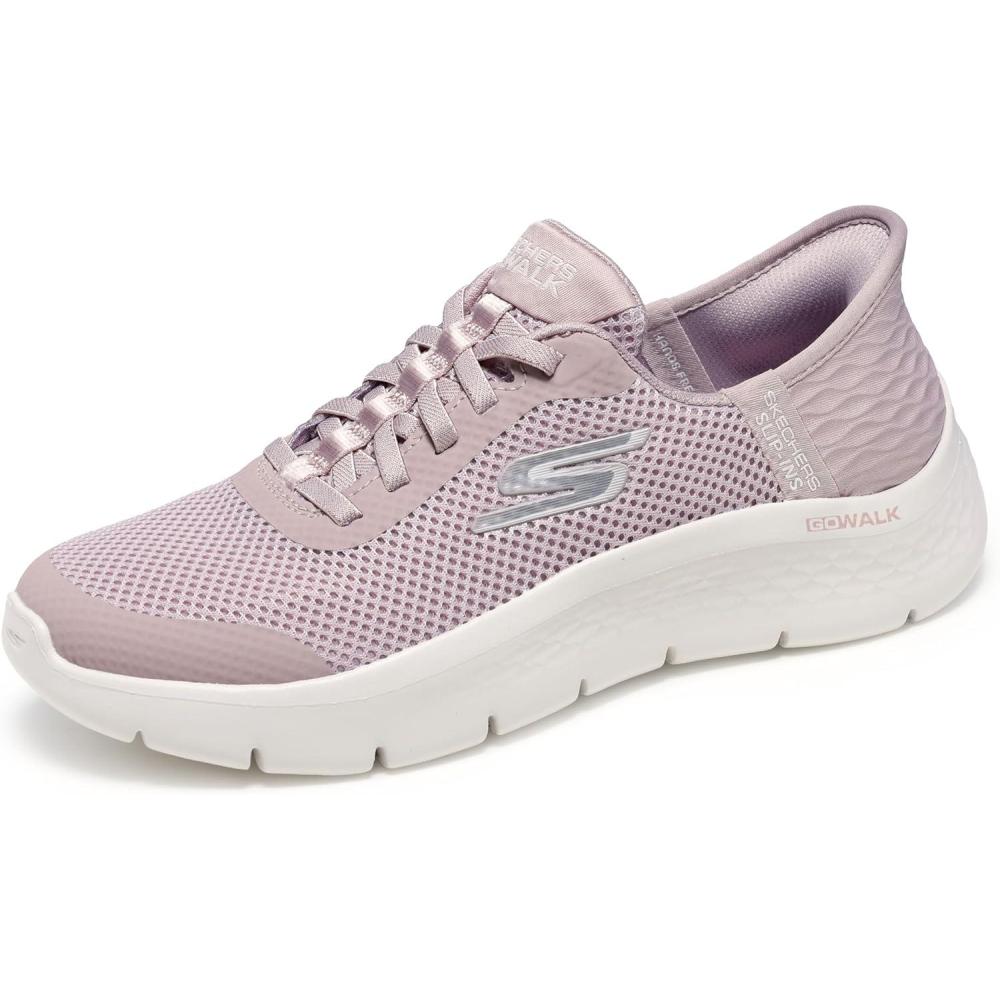 imageSkechers Womens Go Walk Flex Hands Free SlipinsGrand Entry SneakerMauve