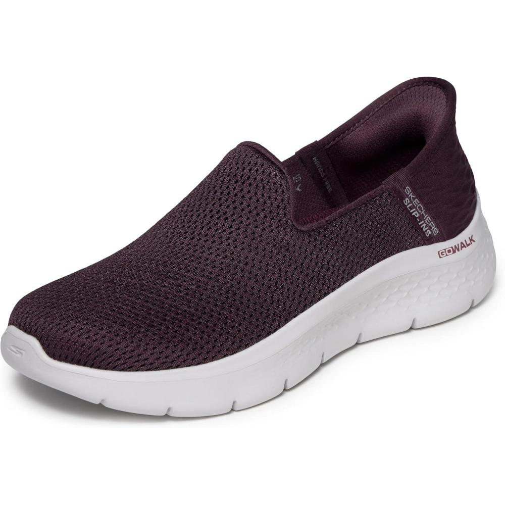 imageSkechers Womens Womens Hands Free Slipins Go Walk FlexrelishSneakerBurgundy