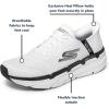 Skechers Mens Max Cushioning Slip-ins – Athletic Workout Running Walking Shoes with Memory Foam(White)