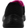Skechers Womens Go Walk Flex Hands Free Slip-ins-Grand Entry Sneaker(Black/Hot Pink)