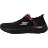 Skechers Womens Go Walk Flex Hands Free Slip-ins-Grand Entry Sneaker(Black/Hot Pink)