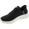 Skechers Womens Go Walk Flex Hands Free Slip-ins-Grand Entry Sneaker(Black/White)