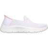 Skechers Womens Women’s Hands Free Slip-ins Go Walk Flex-relishSneaker(White/Pink)
