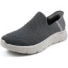 Skechers Mens Gowalk Flex Hands Free Slip-ins Athletic Slip-on Casual Walking ShoesSneaker(Dark Gray)