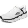 Skechers Mens Max Cushioning Slip-ins – Athletic Workout Running Walking Shoes with Memory Foam(White)