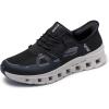 Skechers Mens Slip-Resistant Glide-Step Pro Slip-ins Work Sneakers(Black/Grey)