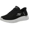 Skechers Womens Go Walk Flex Hands Free Slip-ins-Grand Entry Sneaker(Black/White)