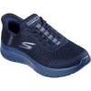 Skechers Womens Go Walk Flex Hands Free Slip-ins-Grand Entry Sneaker(Navy Textile Navy Trim)
