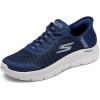 Skechers Womens Go Walk Flex Hands Free Slip-ins-Grand Entry Sneaker(Navy/White)