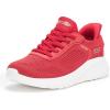 Skechers Womens Hands Free Slip-ins Bobs Squad Chaos-Current Muse(Red)