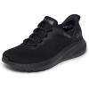 Skechers Women’s Hands Free Slip-ins Bobs Squad Chaos-Daily Inspiration Sneaker(Black/Black)