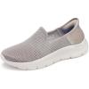 Skechers Womens Women’s Hands Free Slip-ins Go Walk Flex-relishSneaker(Taupe/Blue)