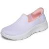 Skechers Womens Women’s Hands Free Slip-ins Go Walk Flex-relishSneaker(White/Pink)