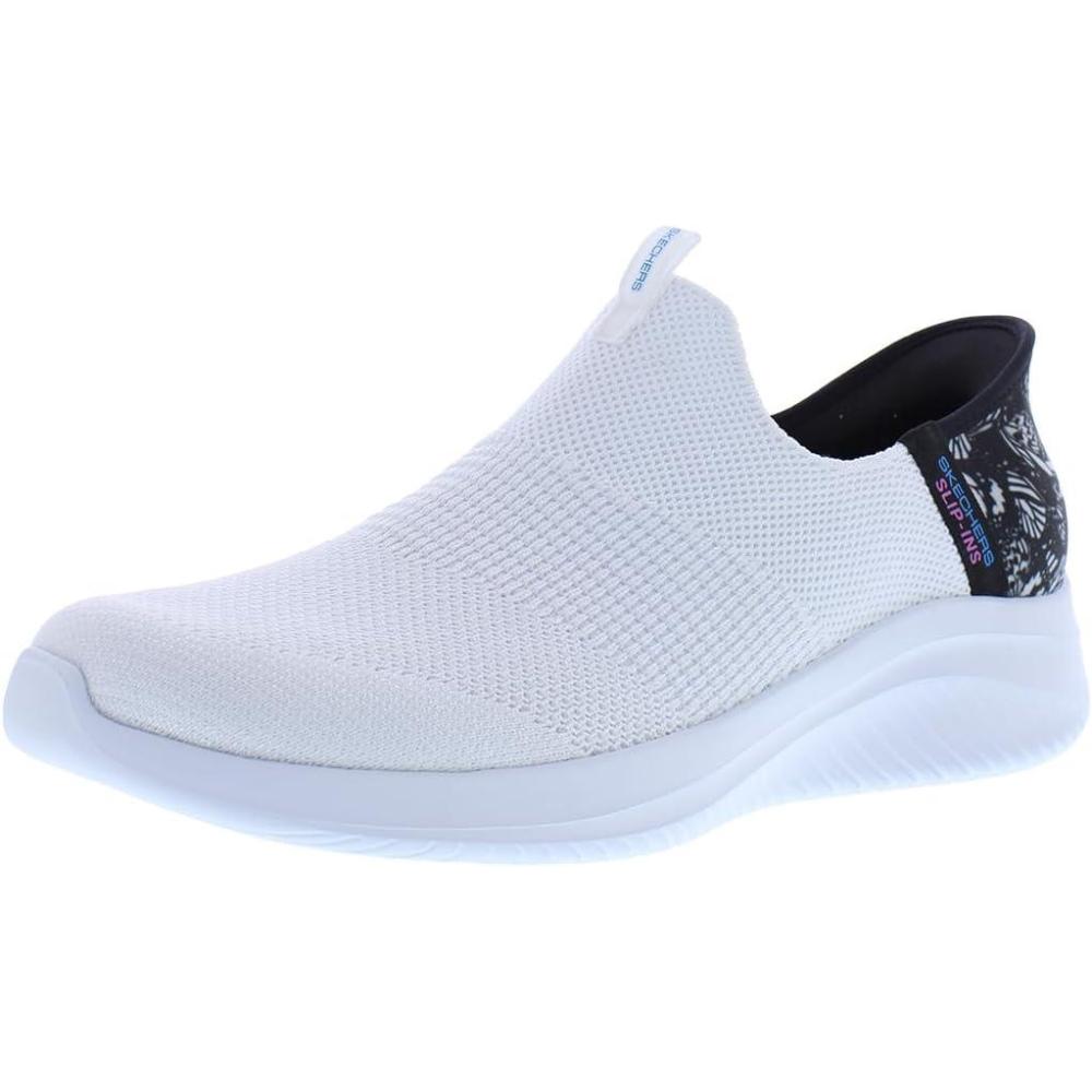 imageSkechers Womens Hands Free Slip Ins Ultra Flex 30 Smooth Step SneakerWhiteBlackWhite
