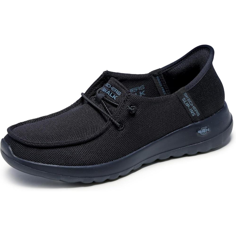 imageSkechers Womens Womens Hands Free Slipins Go Walk Joy Moc Toe Casual ShoeBlackBlack