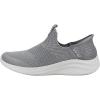 Skechers Women’s Hands Free Slip Ins Ultra Flex 3.0 Smooth Step Sneaker(Light Grey)