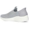 Skechers Women’s Hands Free Slip Ins Ultra Flex 3.0 Smooth Step Sneaker(Light Grey Knit Jersey Trim)