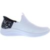 Skechers Women’s Hands Free Slip Ins Ultra Flex 3.0 Smooth Step Sneaker(White/Black/White)