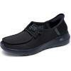 Skechers Womens Women’s Hands Free Slip-ins Go Walk Joy Moc Toe Casual Shoe(Black/Black)